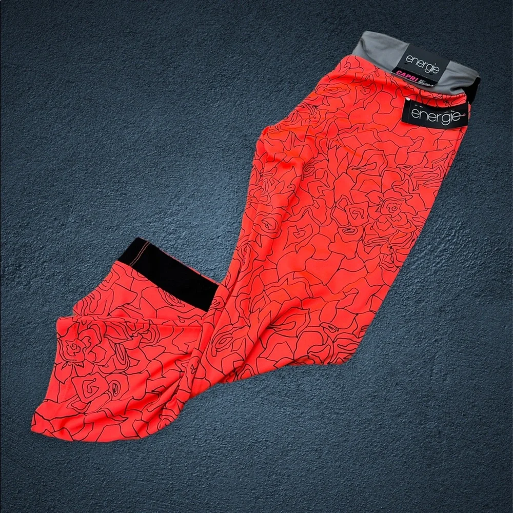 Ultra Slimming Energie Workout Flawless Fit Activewear Capri NWT Retro Deadstock